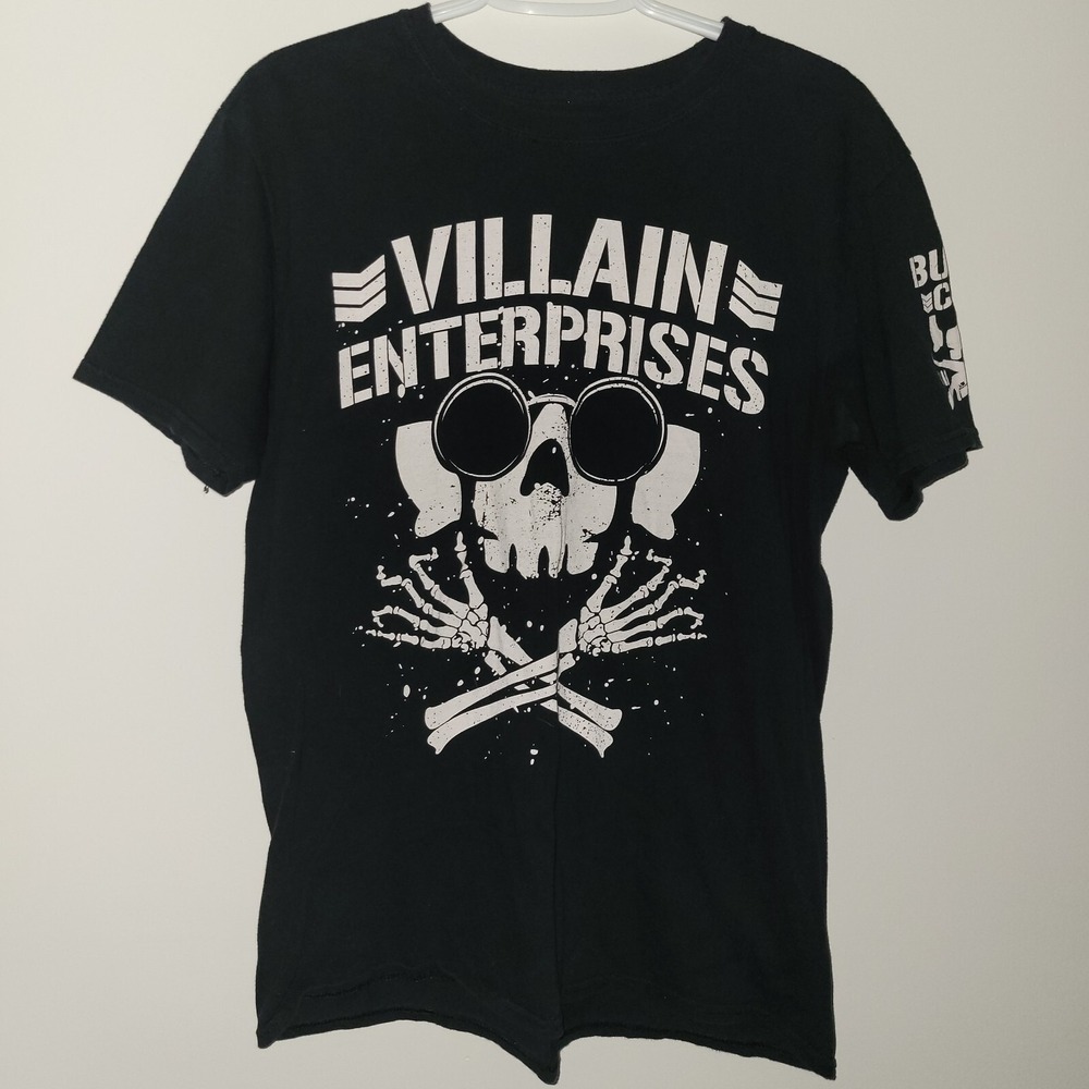 Villain Enterprises Bullet Club NJPW Short Sleeve T-Shirt Men's Size Large Black